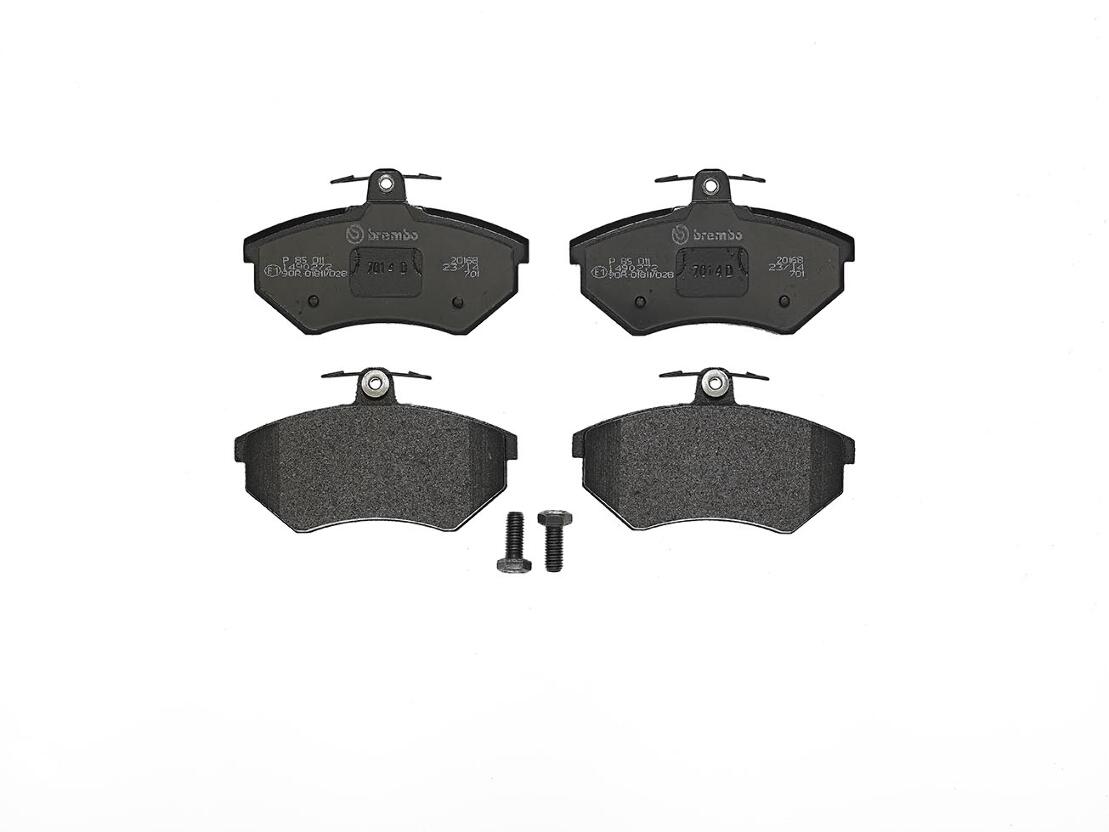 Audi VW Disc Brake Pad Set - Front (Low-Metallic) 8A0698151B - Brembo P85011